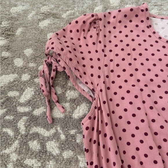 Gal Meets Glam‎ Corinne Pink Polka Dot Dress Size 4 Petite - Picture 6 of 13